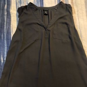 Torrid grey tank with lace cap sleeves